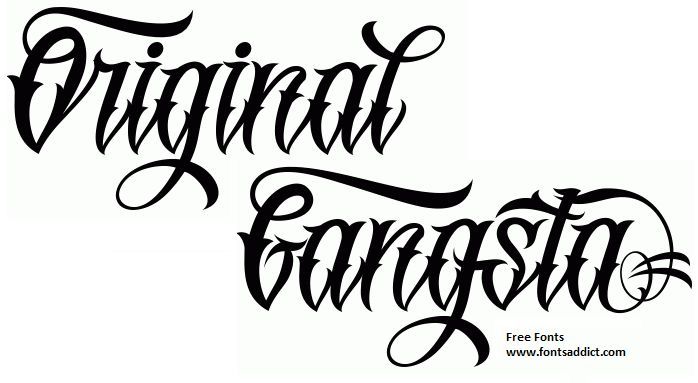 Original Gangsta шрифт.