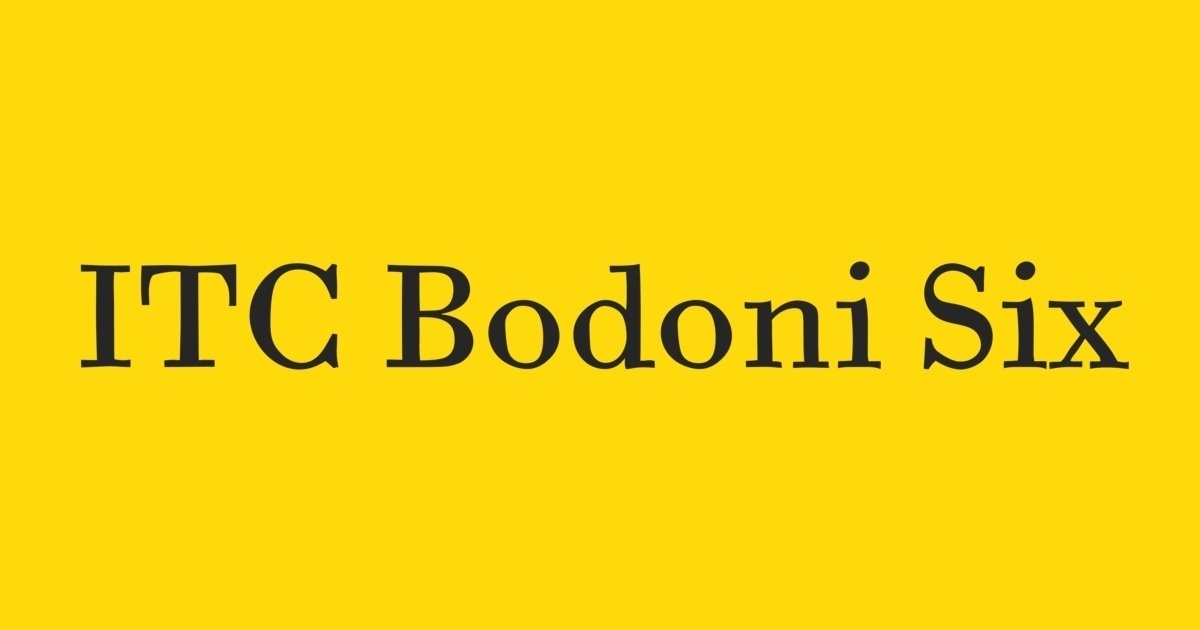 ITC Bodoni Six