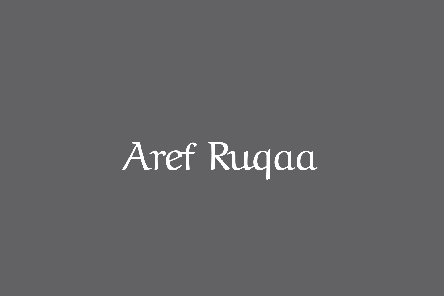 Aref Ruqaa Ink