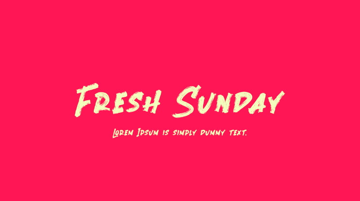 Fresh Sunday Шрифт | Скачать Бесплатно Для WEB