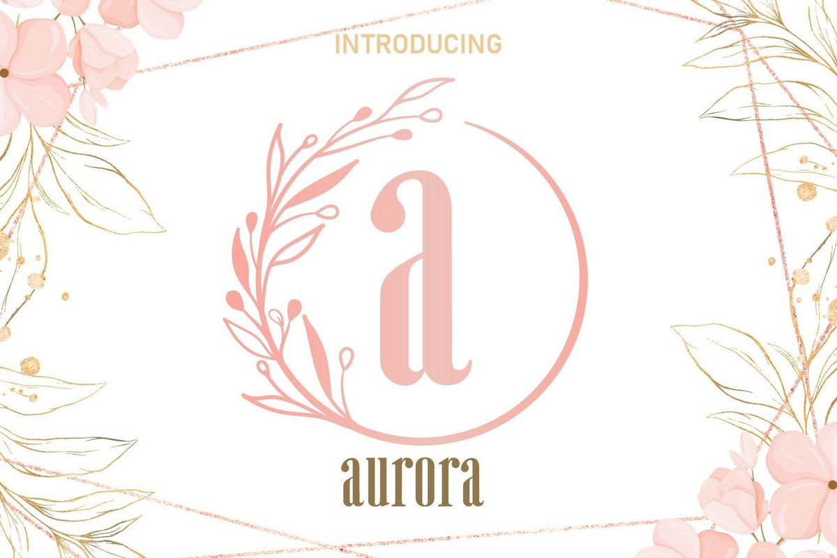 Aurora Leaf Circle Monogram